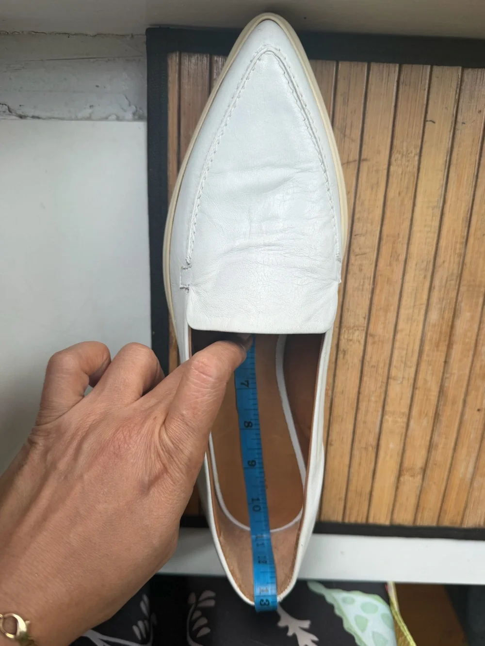 Jill Sander white crinkled leather shoes/loafers. Unisex(Mens 39/11 inch insole)
